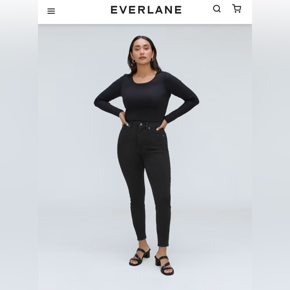 Everlane curvy way high skinny jean, black 29